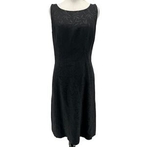Ann Taylor‎ Women's Black Floral Sleeveless A-Line Dress Size 4
